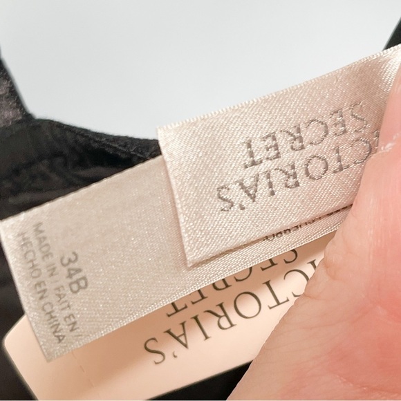 Victoria’s Secret Lace Babydoll Push Up Bra Slip Dress Chemise 34B Lingerie - Picture 8 of 9